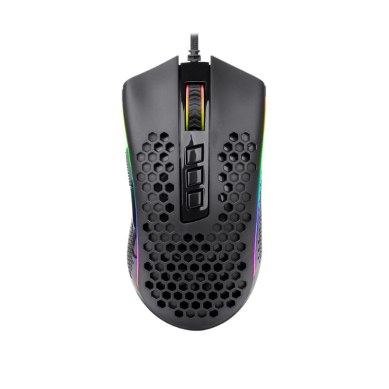 REDRAGON - Mouse Gamer USB RGB 8B 12400DPI Negro Storm Redragon