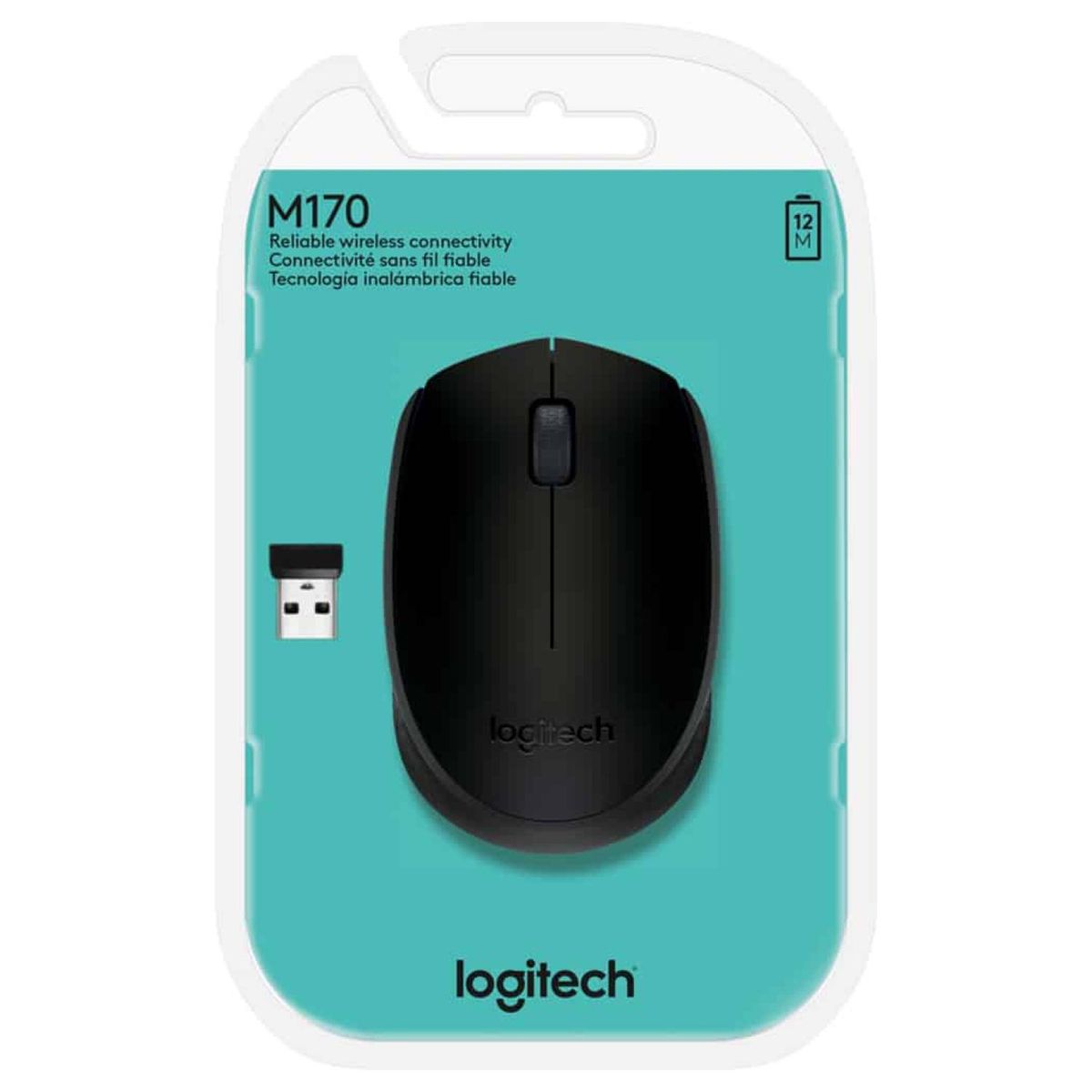 LOGITECH - Mouse Inalambrico USB Pequeño Oficina M170 Negro Logitech