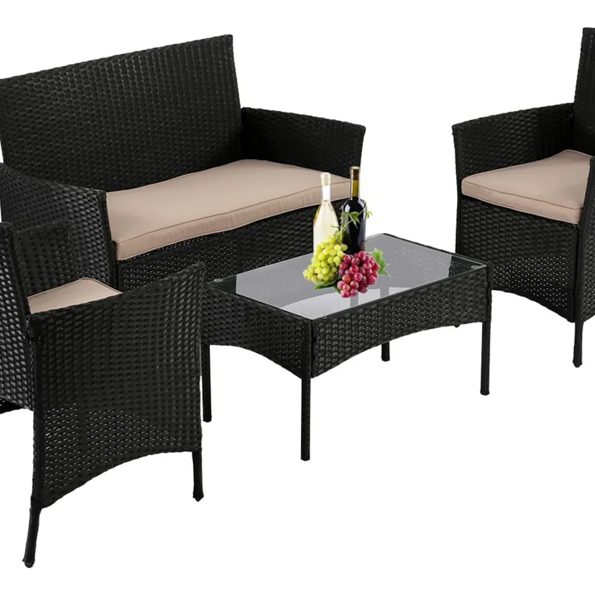 ANYHOGAR - Juego De Living De Terraza Brisa 4 Piezas Para Exterior