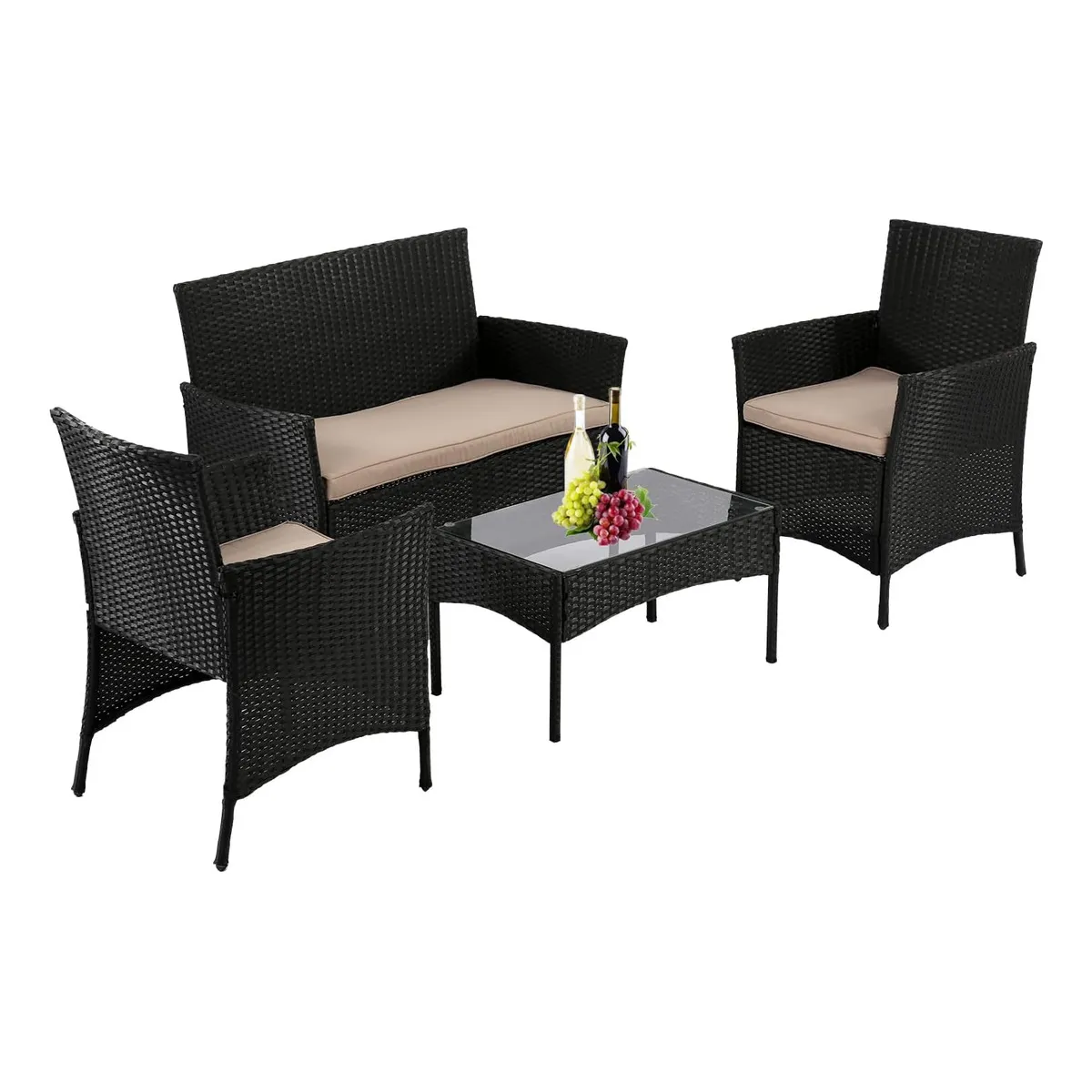 ANYHOGAR - Juego De Living De Terraza Brisa 4 Piezas Para Exterior