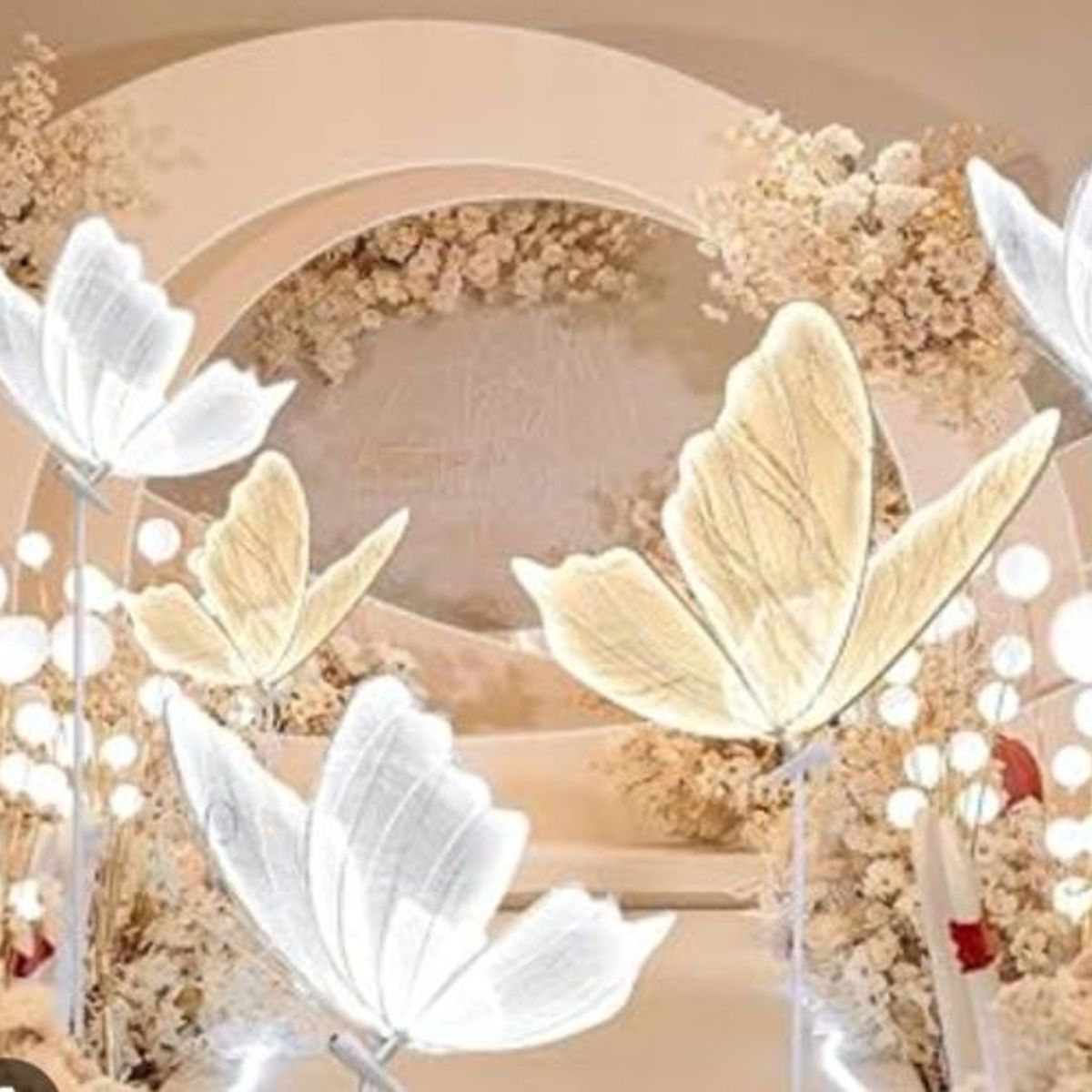 GENERICO - Mariposa Gigante Decoracion lampara con Luz Led