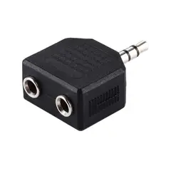 MACROTEL - Adaptador De Audio 2 En 1 2 Hembras 3.5mm