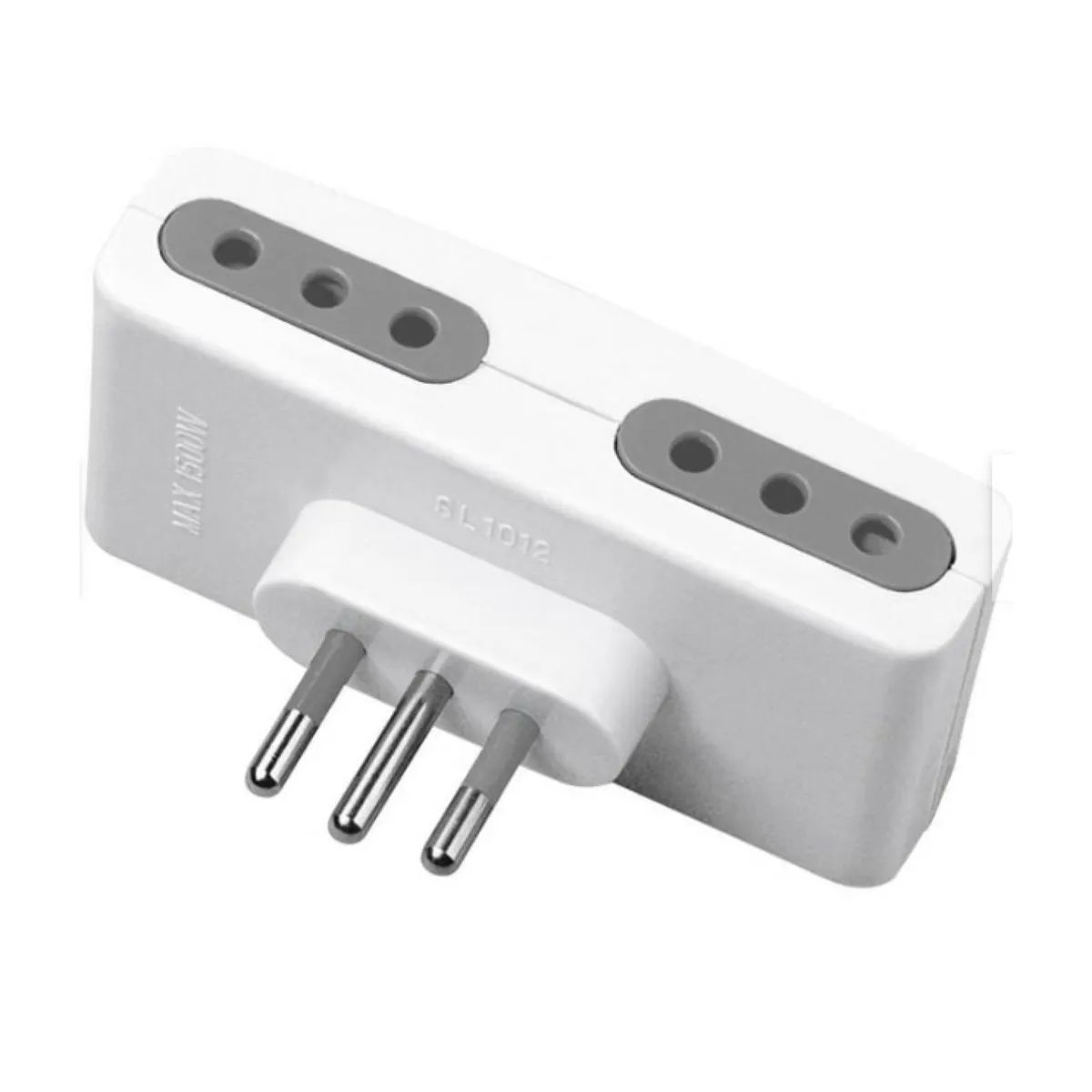 MACROTEL - Adaptador Enchufe 4 Socket 4 Tomas Blanco