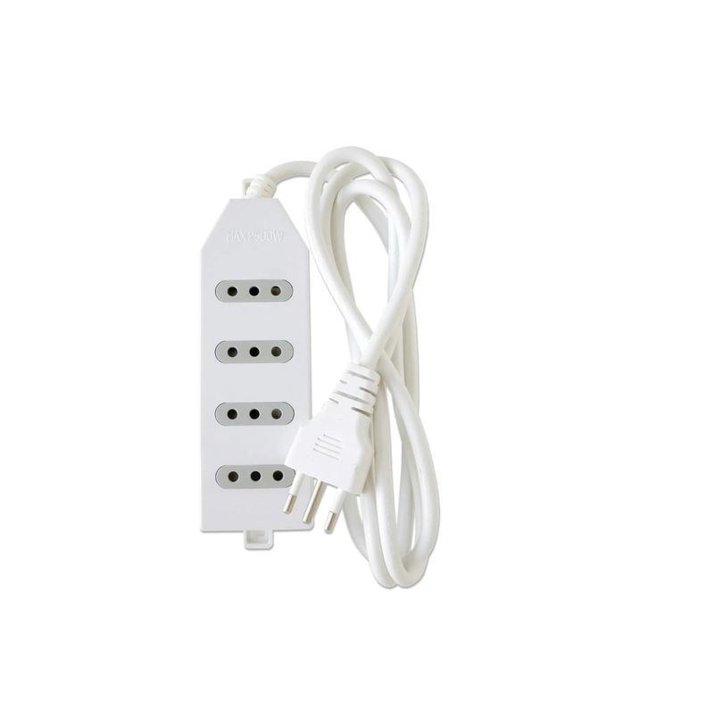 MACROTEL - Zapatilla Alargador 3mt 4 Entradas Blanco.