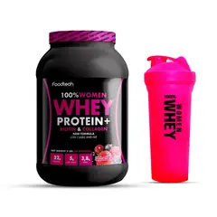 FOODTECH - 100% Women Whey 2lbs - Frutos del Bosque + Shaker Women