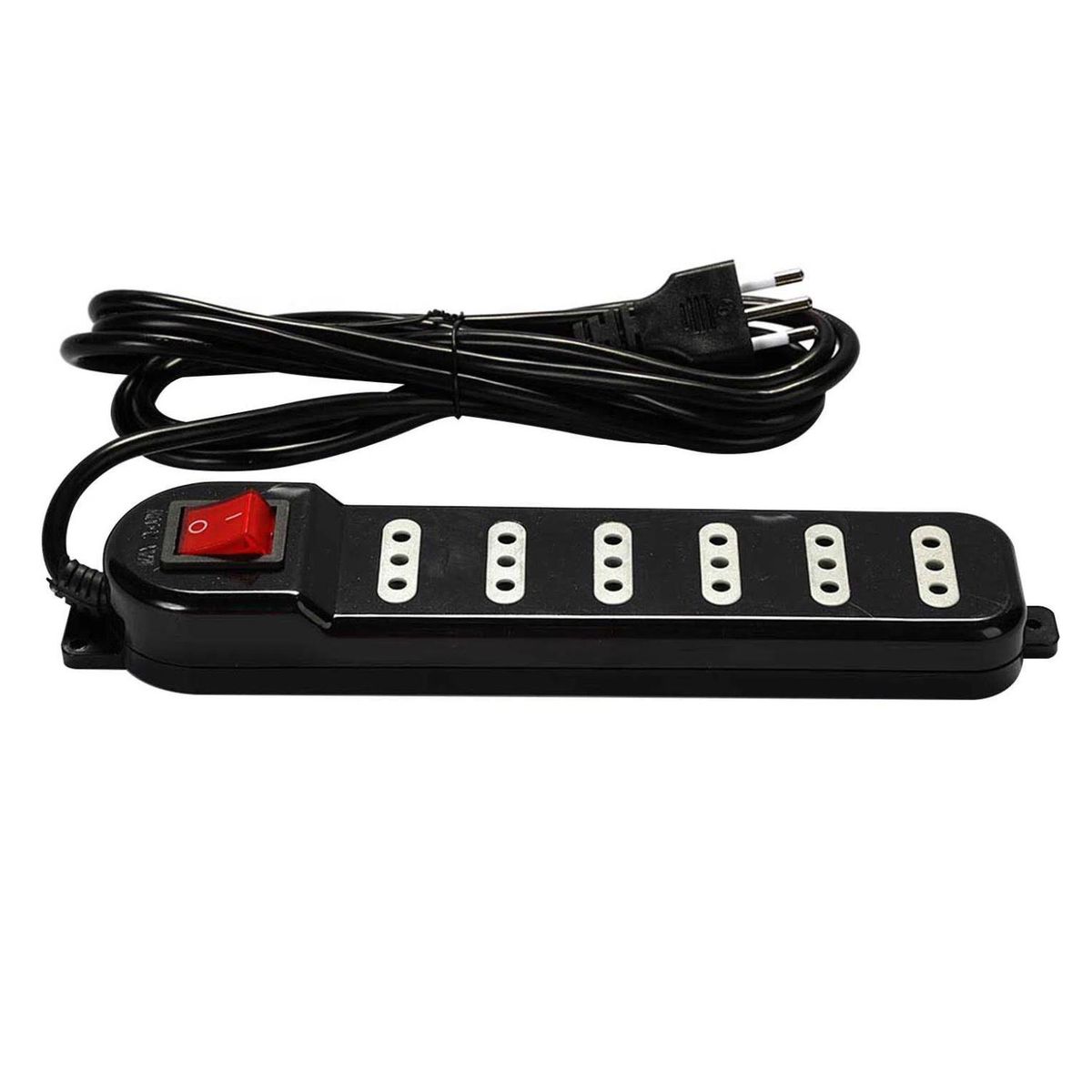 MACROTEL - Zapatilla Alargador 3mt 5 Entradas Negro