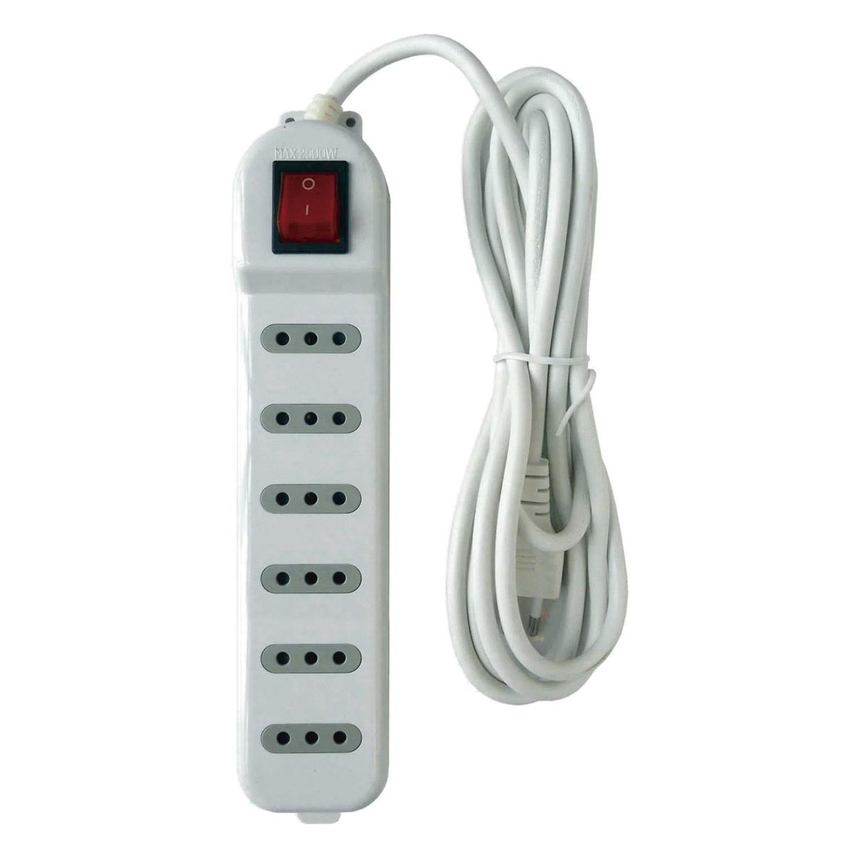 MACROTEL - Zapatilla Alargador 3mt 6 Entradas Blanco