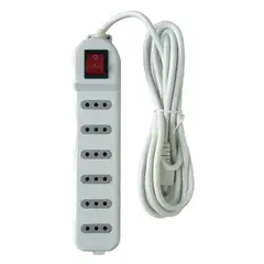 MACROTEL - Zapatilla Alargador 3mt 6 Entradas Blanco