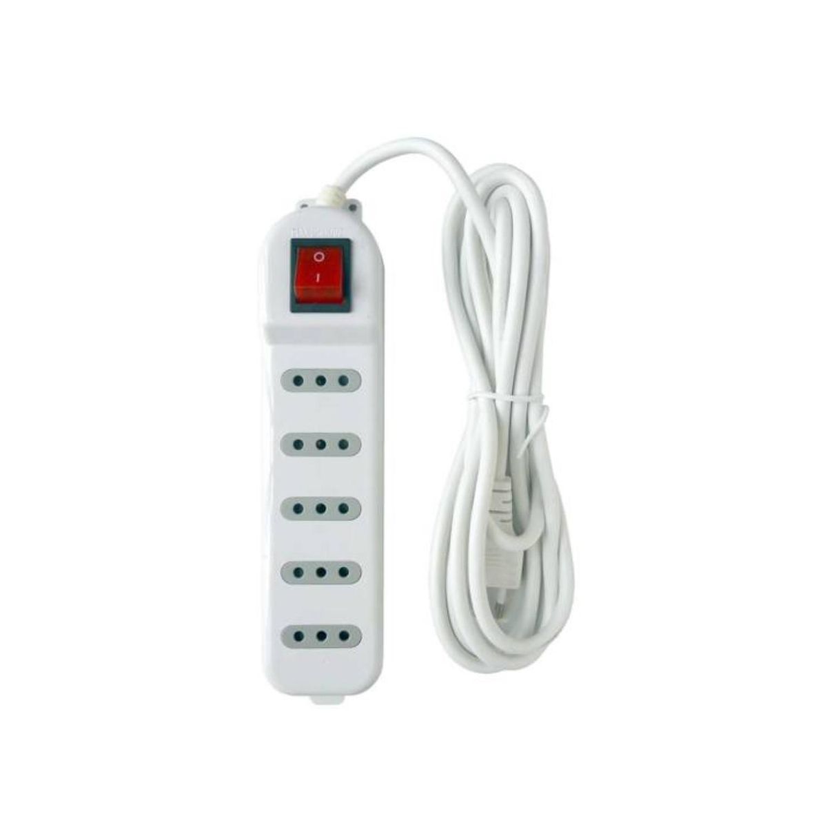 MACROTEL - Zapatilla Alargador 5mt 5 Entradas Blanco