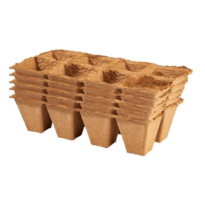 GENERICO - SET de 5 bandejas para almácigos biodegradable