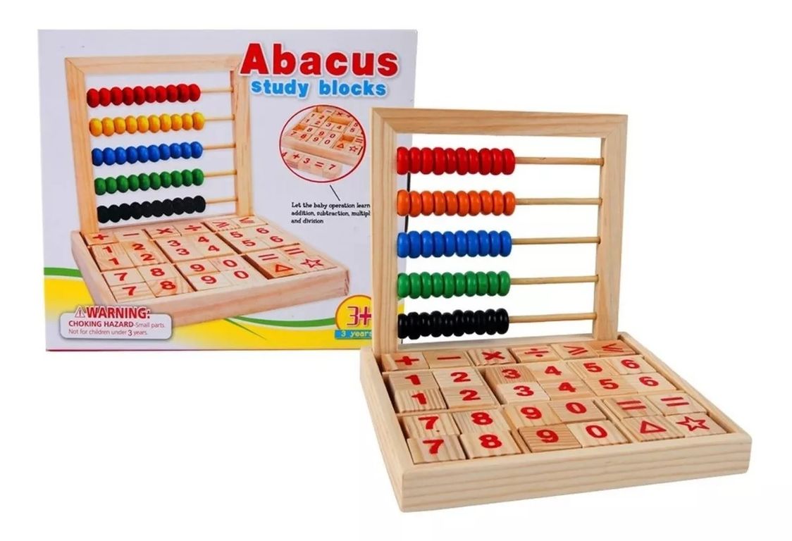 Tablero De Madera Abaco Con Tabla Matematica Didactica