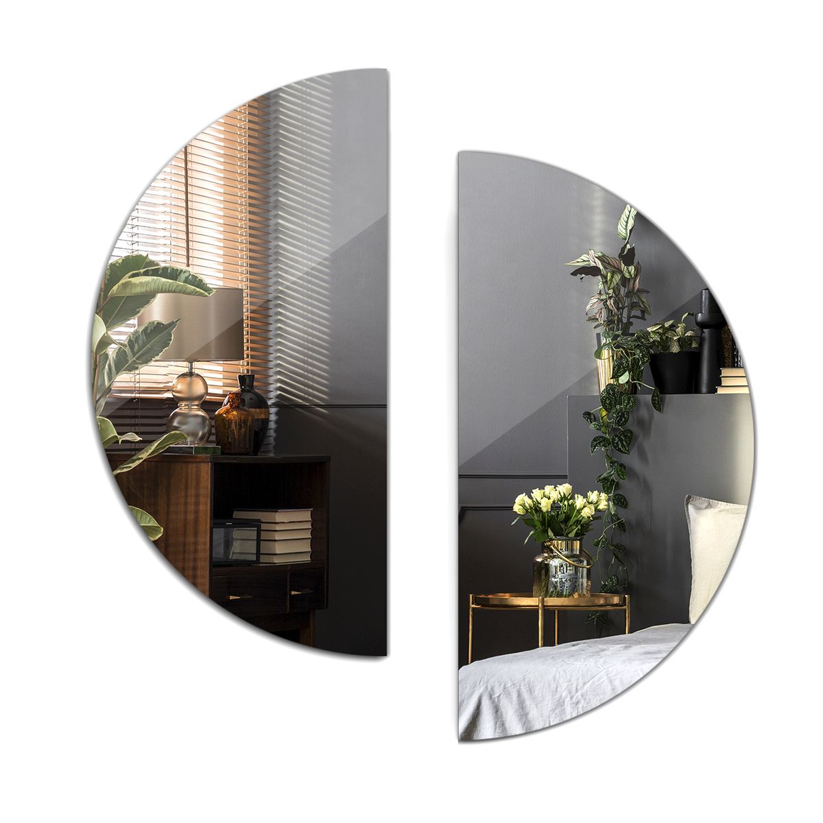 GENERICO - Espejos Duo 120CM Media Luna  Taller Sin Fronteras