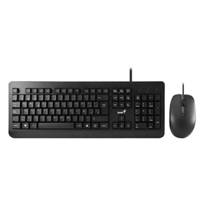 GENIUS - Kit Teclado Y Mouse Alambrico USB KM-160 Negro Genius