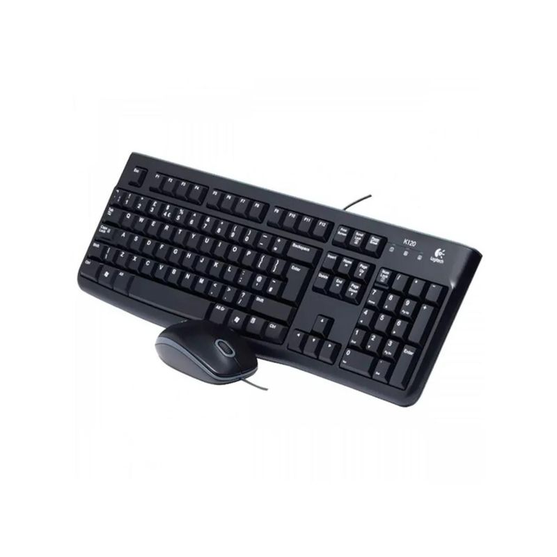 LOGITECH - Kit Teclado Y Mouse USB Alambricos Negro MK120