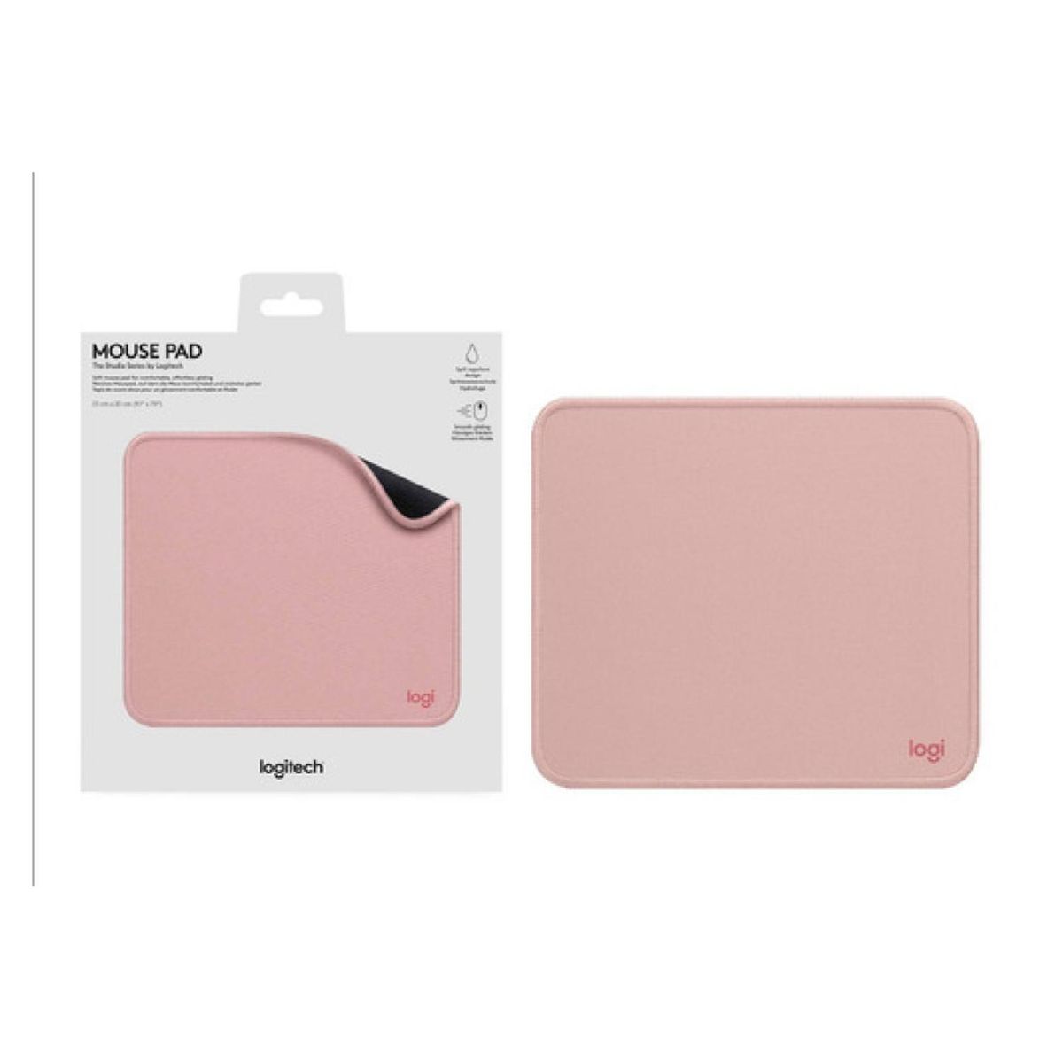 LOGITECH - MousePad De Estudio 20x23cm Rosado Logitech