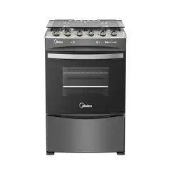 MIDEA - Cocina a gas 4 quemadores Carbon Grey - OpenBox