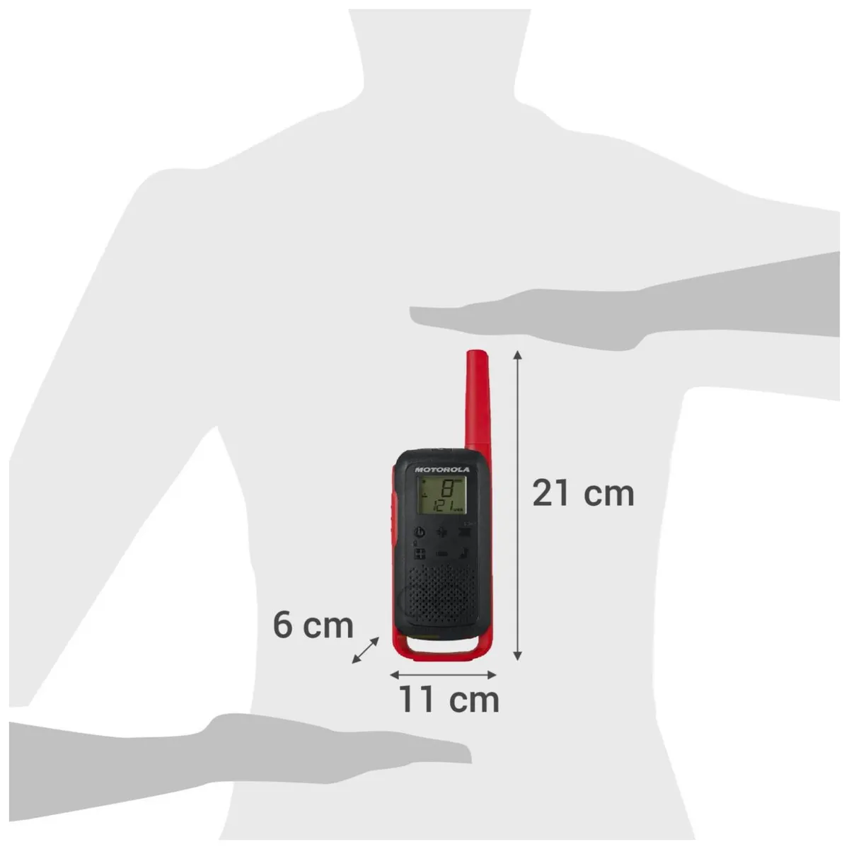 MOTOROLA - Pack 2 Radio Transmisor Walkie Talkies 32Km T210