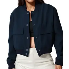 TIOZONEY - Chaqueta bomber - Azul marino