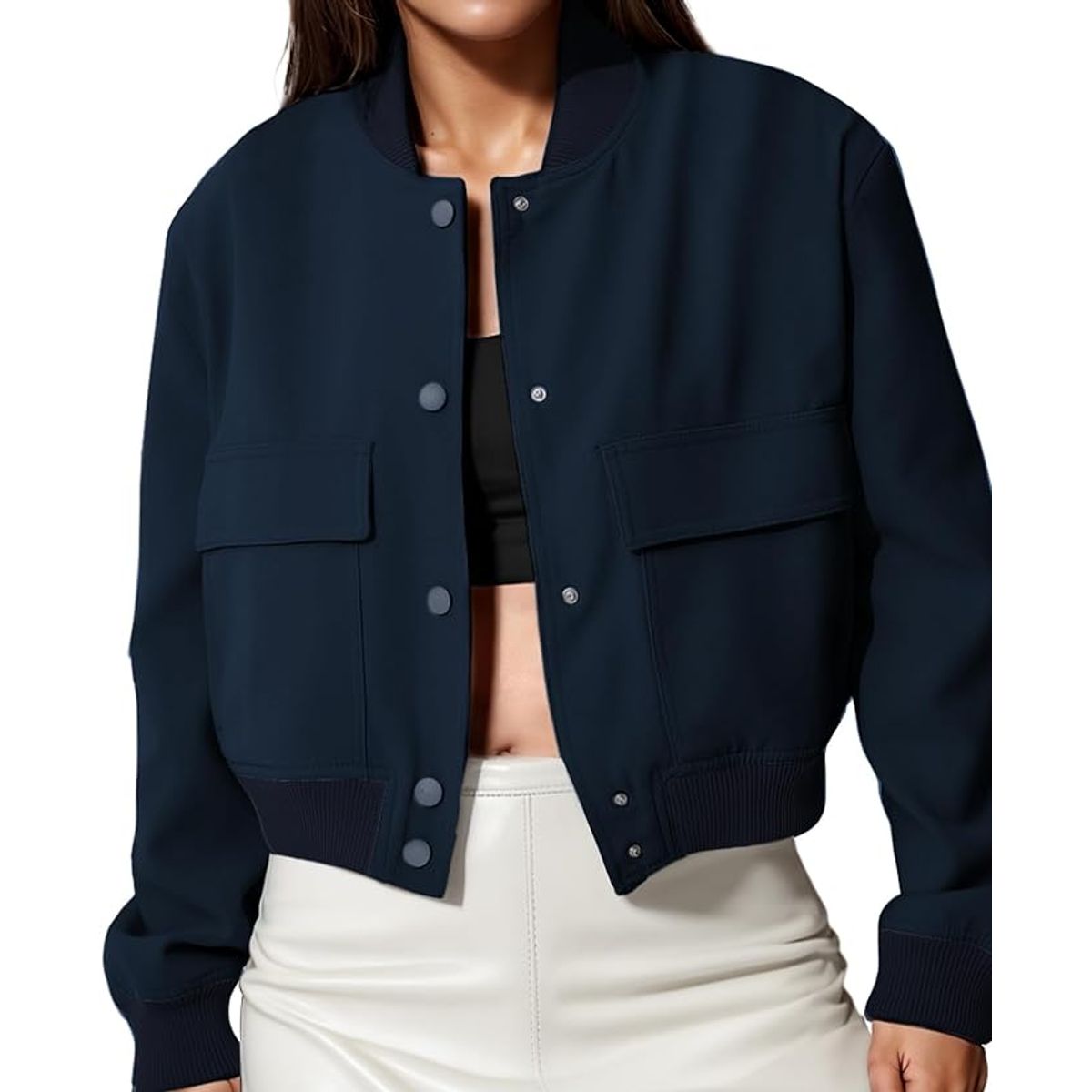 TIOZONEY - Chaqueta bomber - Azul marino