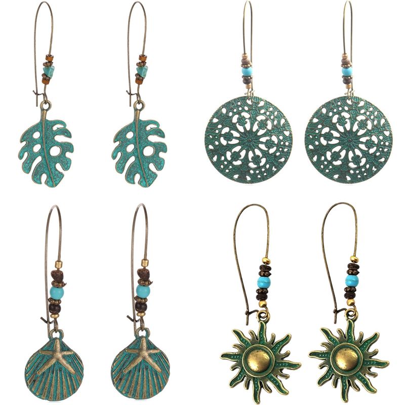TIOZONEY - Juego de Aretes Boho-Chic Tribal 4pcs