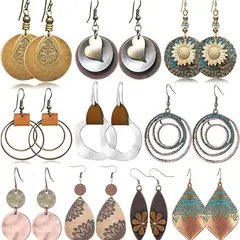 TIOZONEY - 10pcs Juego de Aretes Boho-Chic Tribal