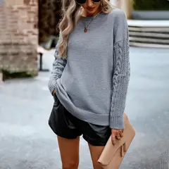 TIOZONEY - Sweater Mujer - Gris