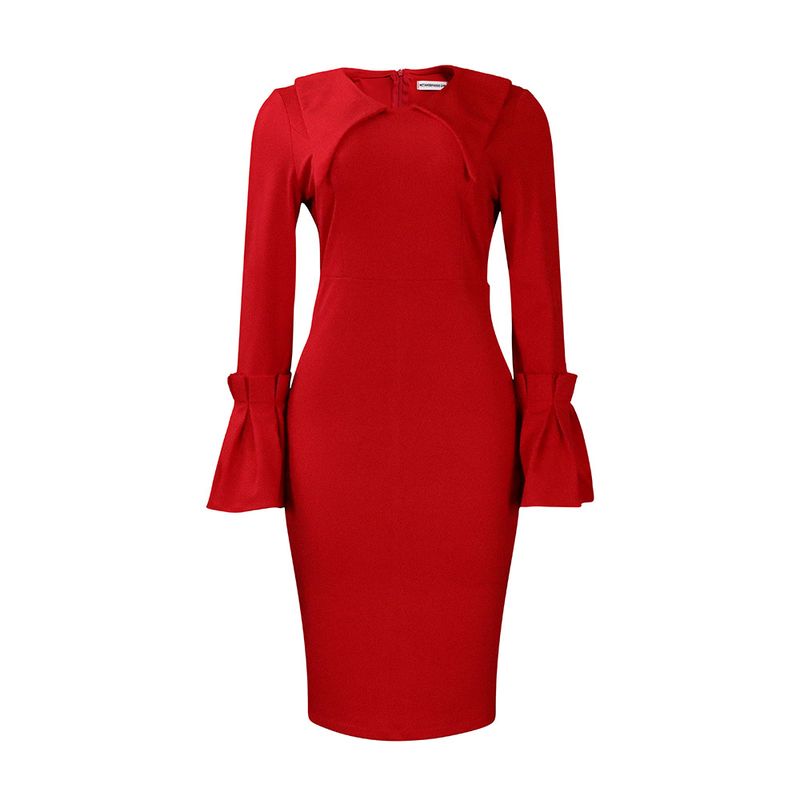 TIOZONEY - Vestido con falda lápiz a la cadera
