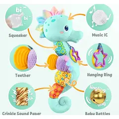 GENERICO - Peluche Caballito De Mar Sensorial Multicolor Infantil