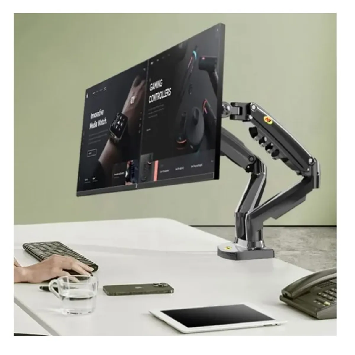 ESHOPANGIE - Soporte Ergonómico De Mesa Para Tv/monitor 2 Brazos 17-27 F160