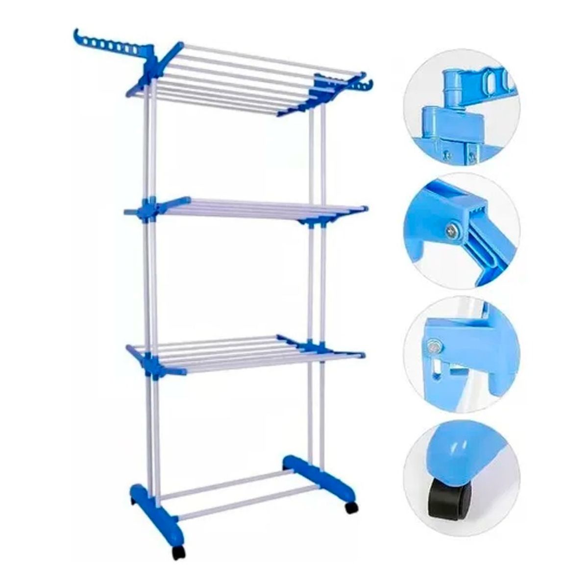 GENERICO - Tendedero Ropa Perchero Plegable Colgador De 3 Niveles