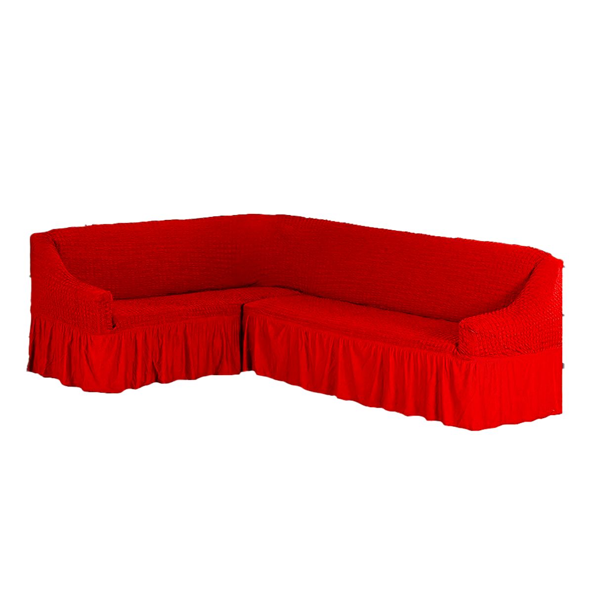 GENERICO - Funda Cubre Sofá Tipo L Color ROJO ITALIANO Algodón Turco 100% Origina