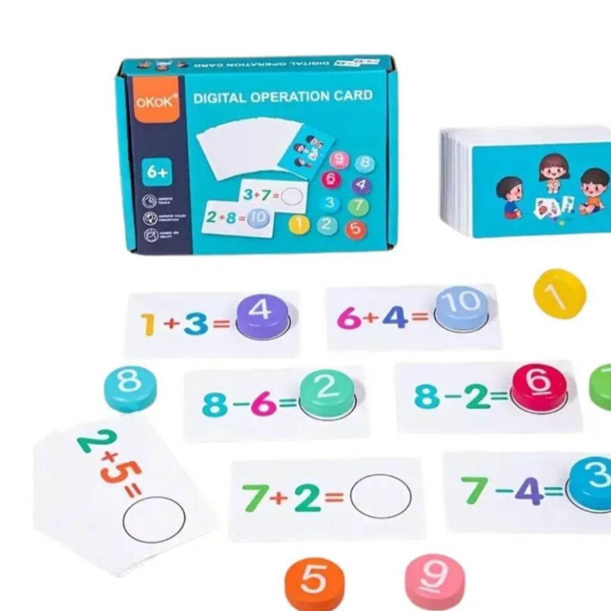 GENERICO - Juego De Madera Didáctico Aprender Matematica Sumar Y Restar