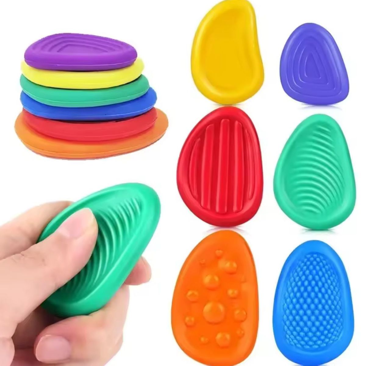 GENERICO - Piedra Texturizadas De Silicona Para Niños Tdah