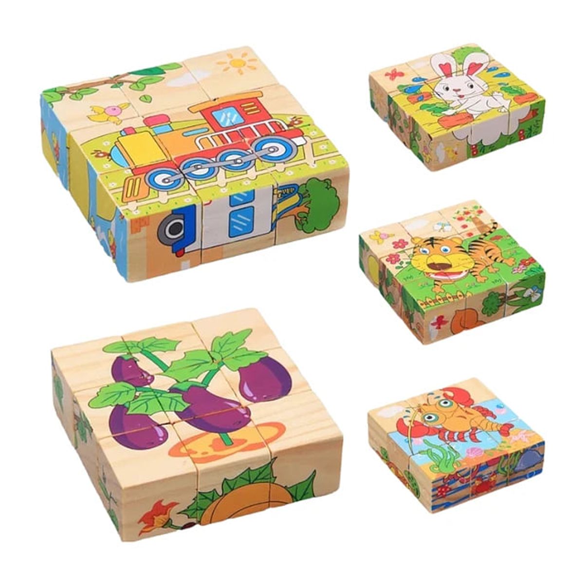 GENERICO - Bloques de madera rompecabezas Puzzle Cubo niños