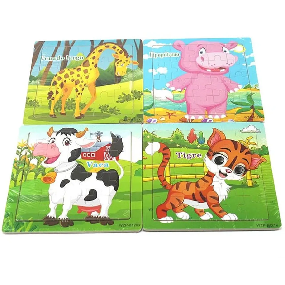 GENERICO - Puzzle Rompecabezas de madera animales