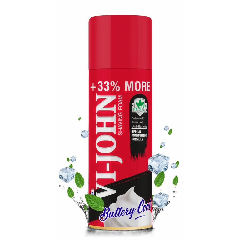 Vi-John Espuma de Afeitar Vit E Anti Bacterial 400 gr