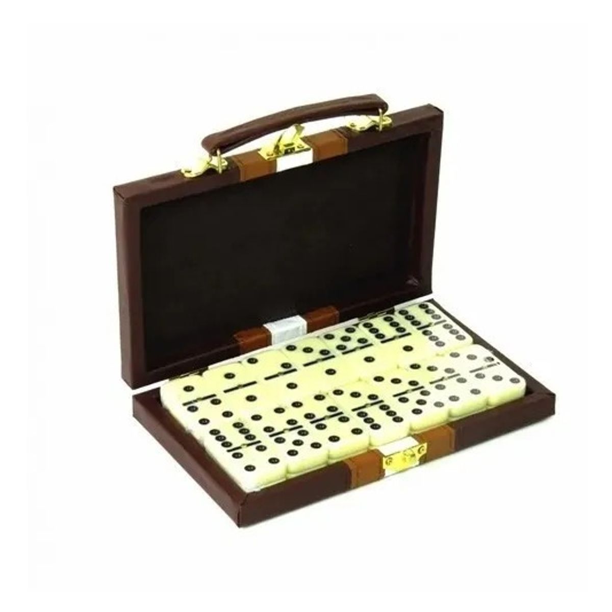 GENERICO - Juego Domino Con Caja Dura Acolchada 28pcs Deluxe Lujo
