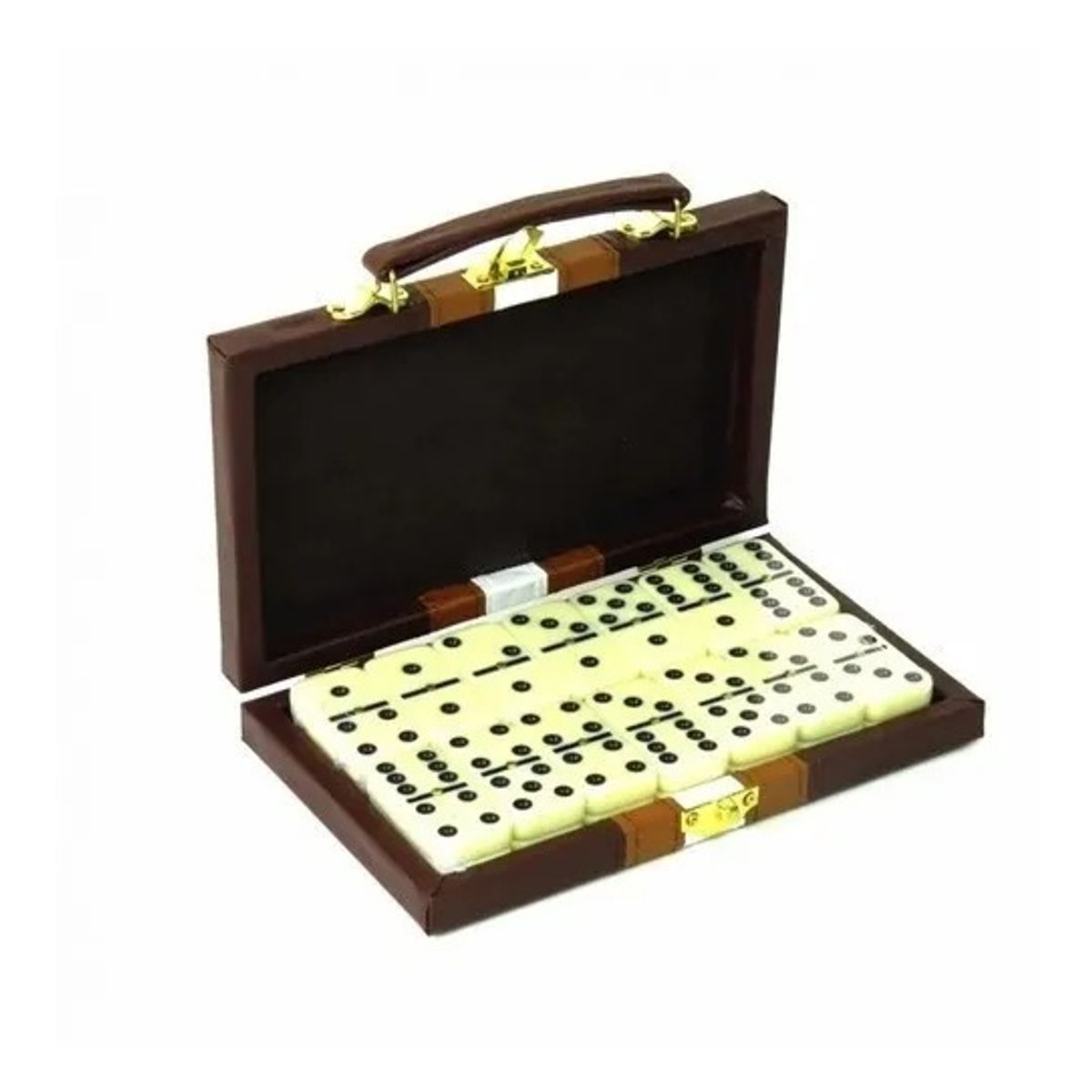 GENERICO - Juego Domino Con Caja Dura Acolchada 28pcs Deluxe Lujo