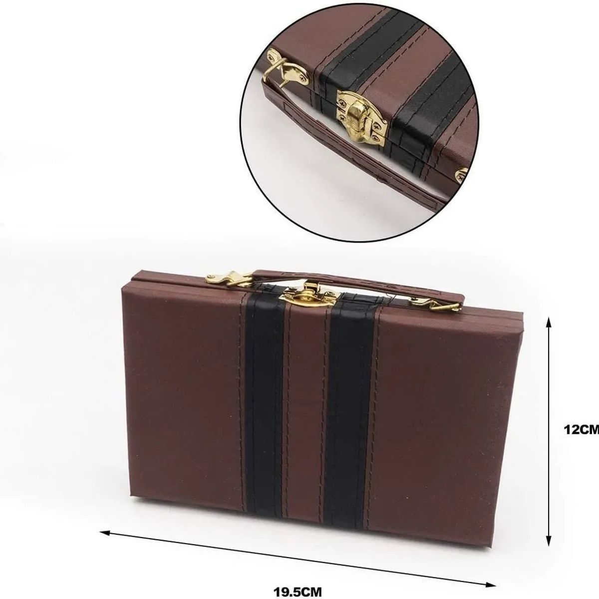 GENERICO - Juego Domino Con Caja Dura Acolchada 28pcs Deluxe Lujo