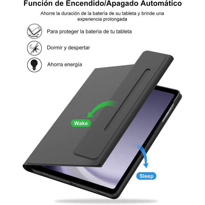 GENERICO - Funda Con Teclado Para Samsung Galaxy Tab A9+ 2023 11 Negro
