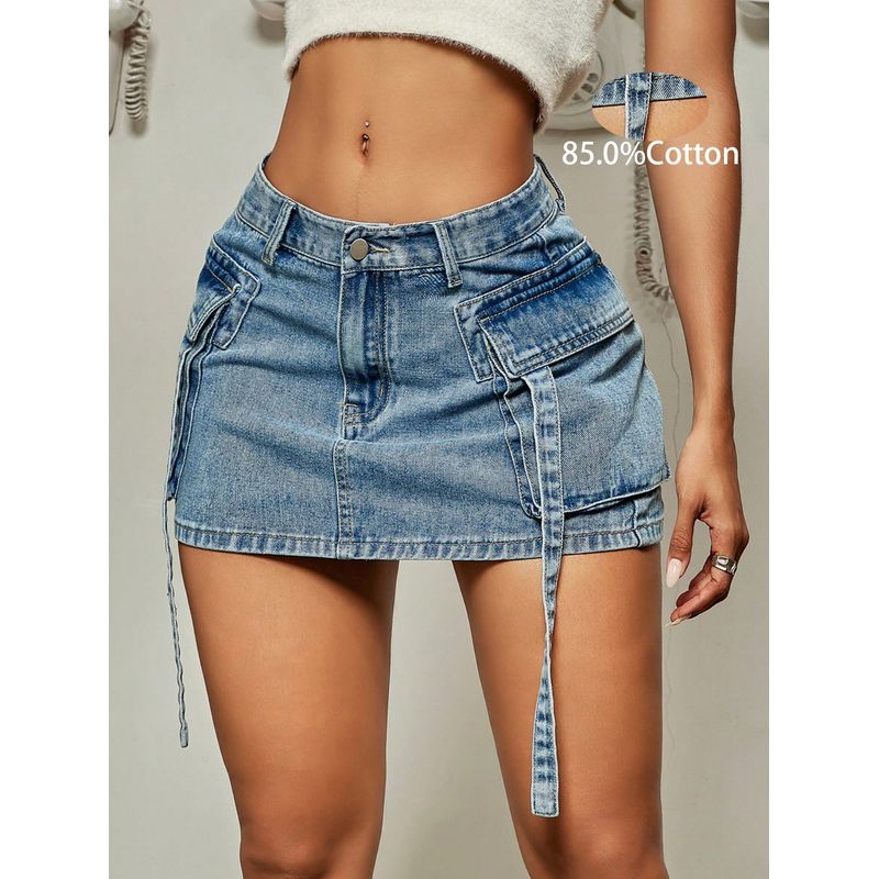 VARIOS - Mini Y2K Cargó Jeans She Shines