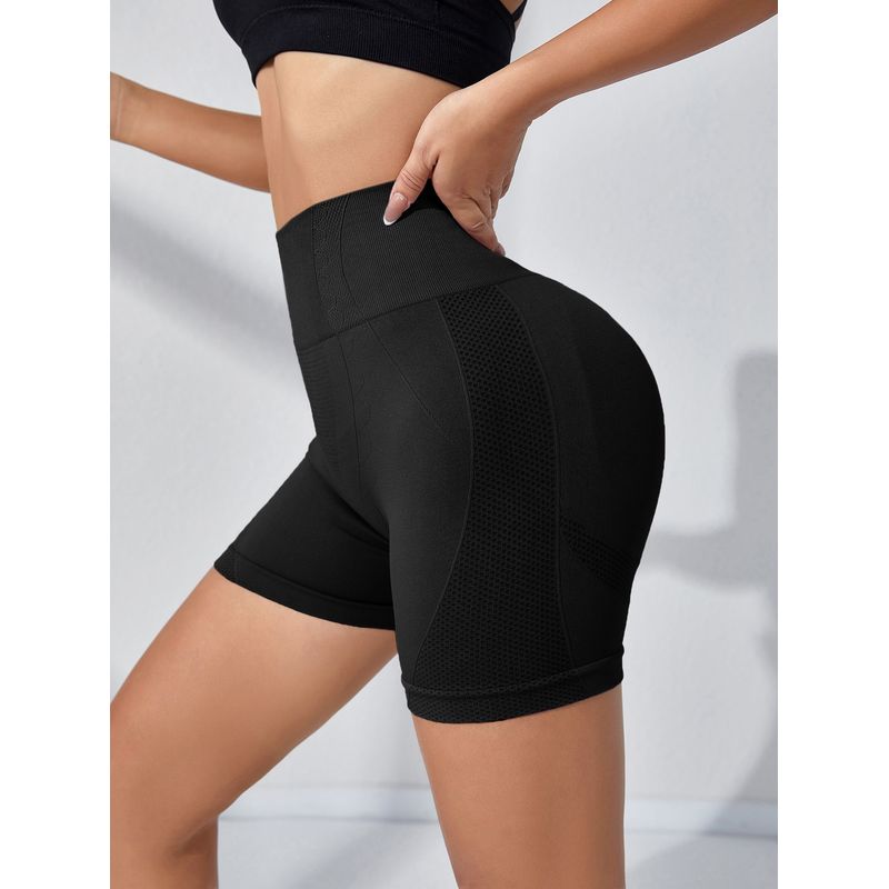 VARIOS - Bike Flex Shorts Cafe Negro She Shines