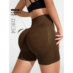 VARIOS - Bike Flex Shorts Cafe Negro She Shines