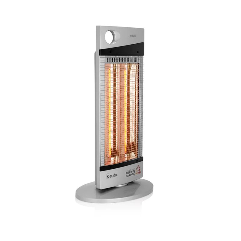 KENDAL - Estufa Eléctrica Fibra De Carbono Silver Kendal 1000w