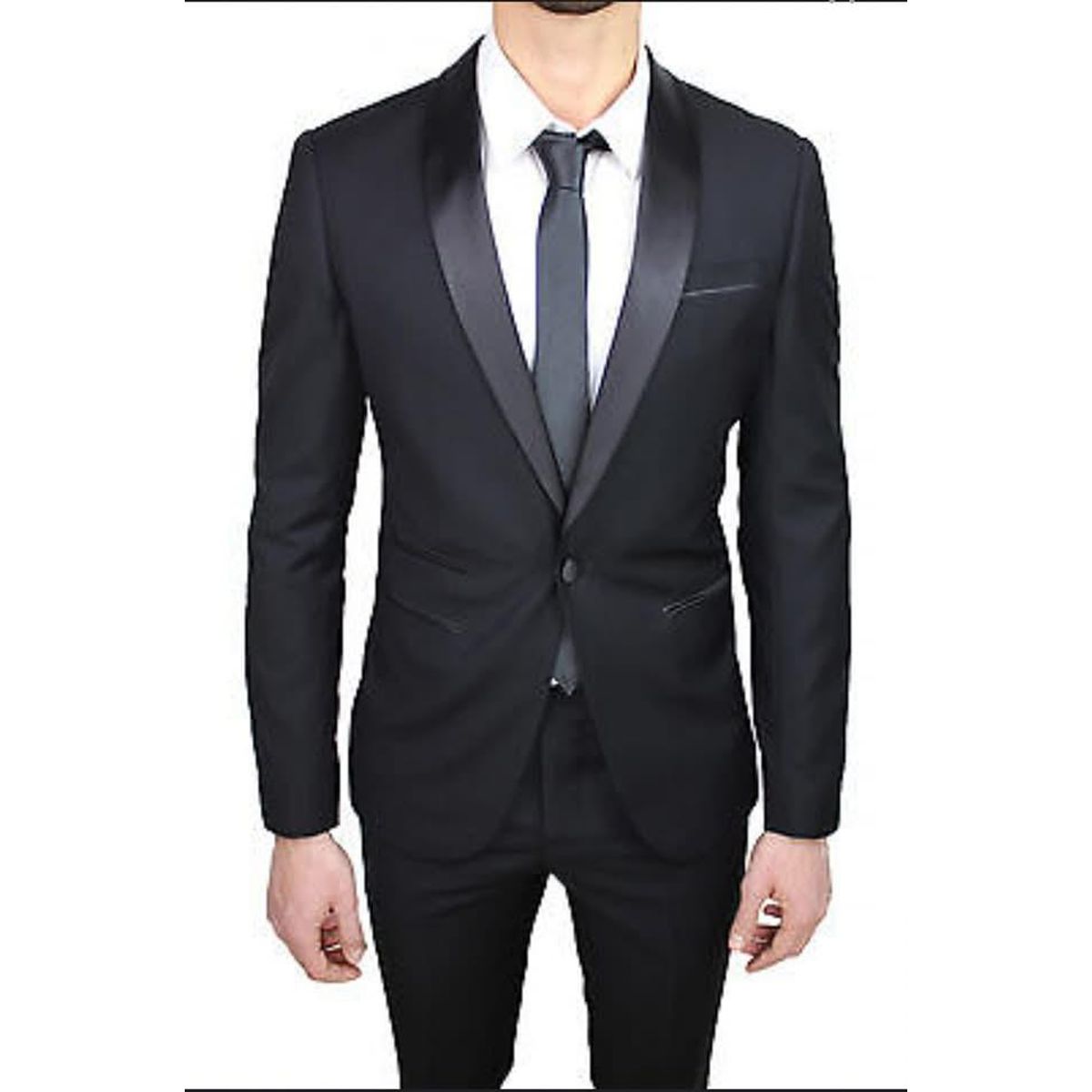 XPRESS RECHARGE - Nuevo estilo diseño traje negro alta calidad italiana de 2 piezas