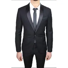 XPRESS RECHARGE - Nuevo estilo diseño traje negro alta calidad italiana de 2 piezas