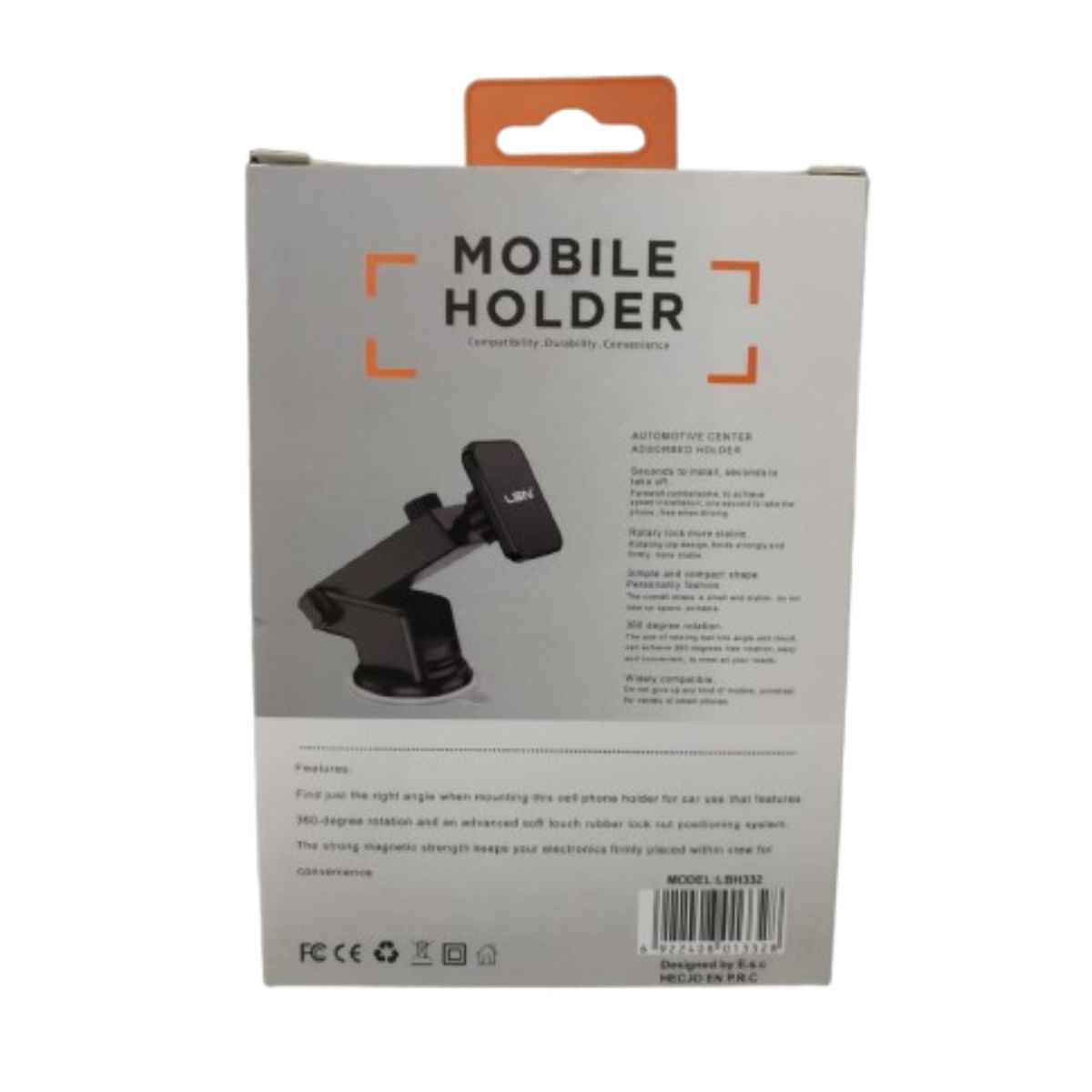 LBN - SOPORTE PORTA CELULAR PARA VEHICULOS LBN LBH332 NEGRO.