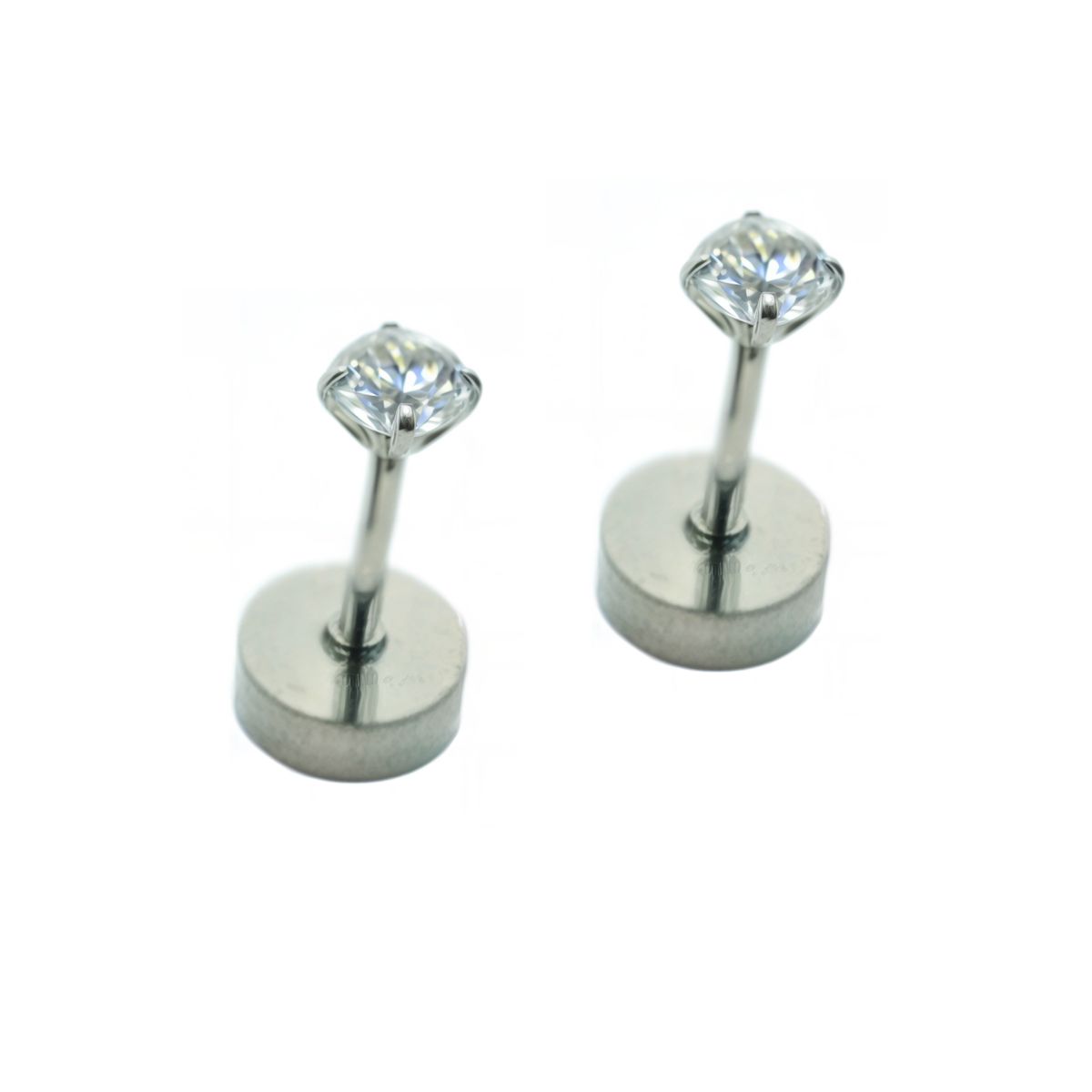 ELBAULDEJUMA - Aros punto de luz 3mm titanio G23 tapa seguridad 20g