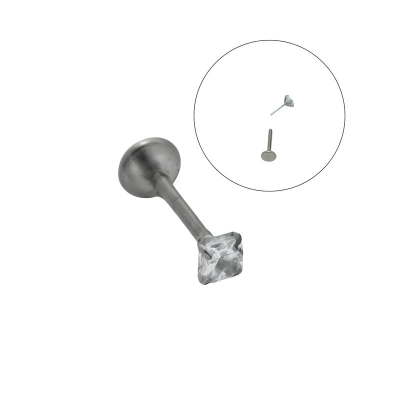 ELBAULDEJUMA - Piercing punto de luz 3mm titanio G23 push pin nostril tragus