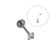 ELBAULDEJUMA - Piercing punto de luz 3mm titanio ASTM F136 push pin nostril tragus